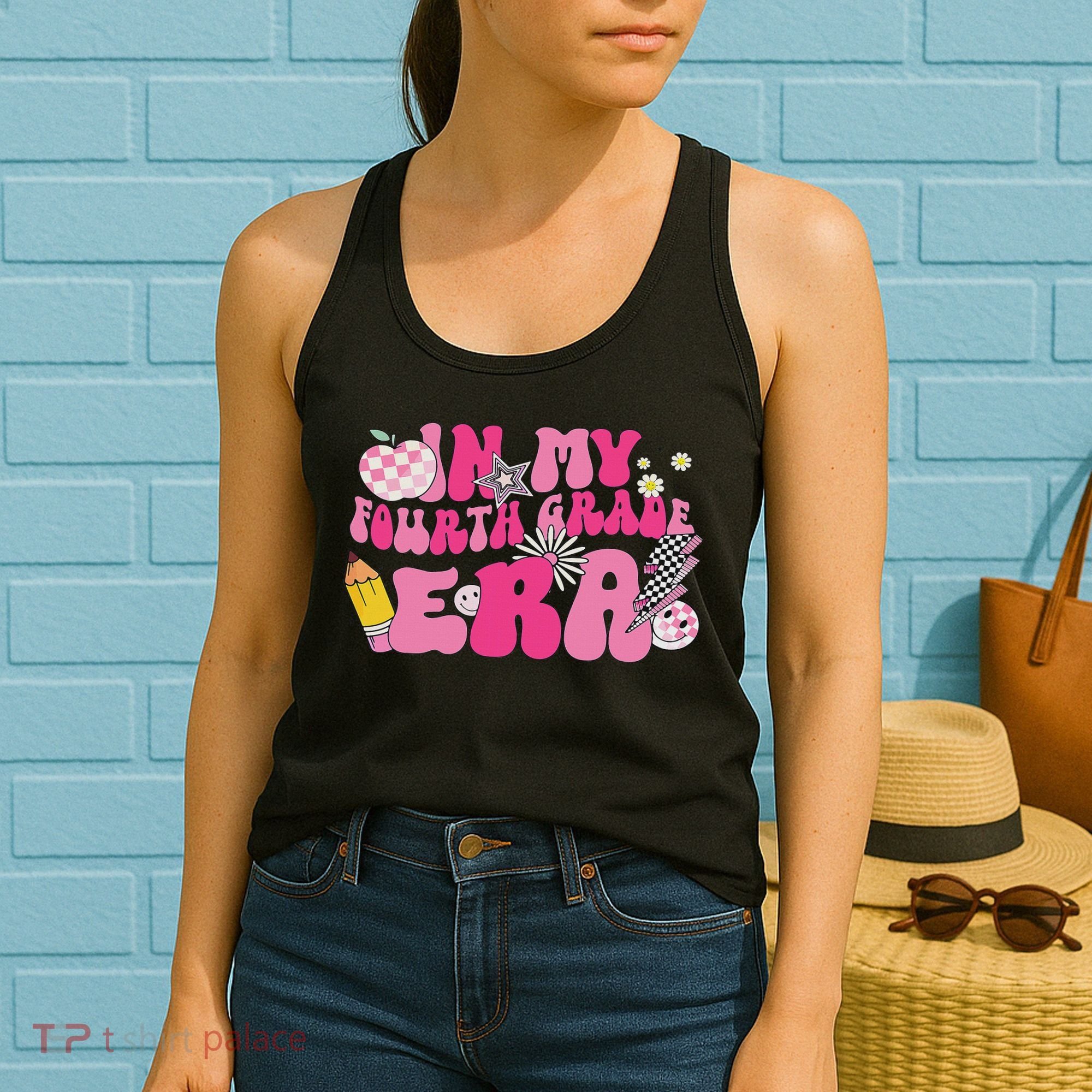 In My Fourth Grade Era Back To School 4th Grade Retro Groovy Women's Tank Top