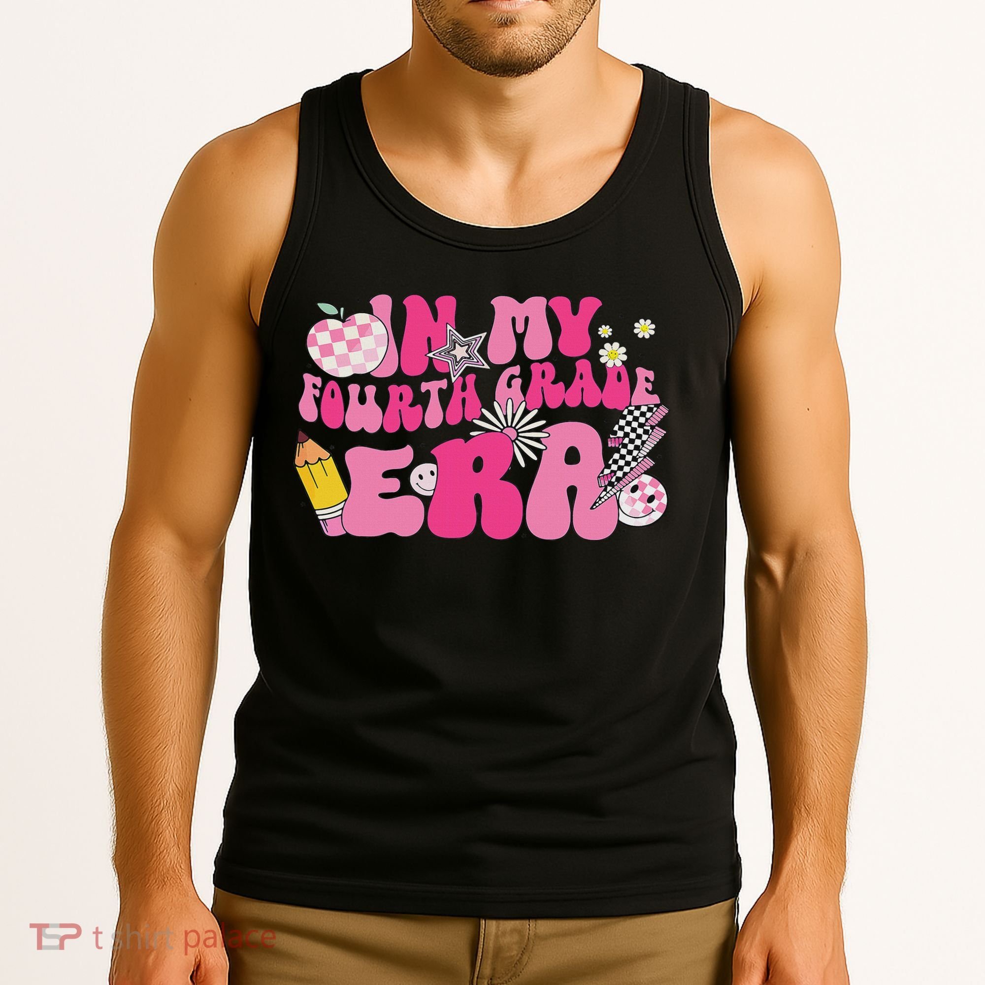 In My Fourth Grade Era Back To School 4th Grade Retro Groovy Tank Top