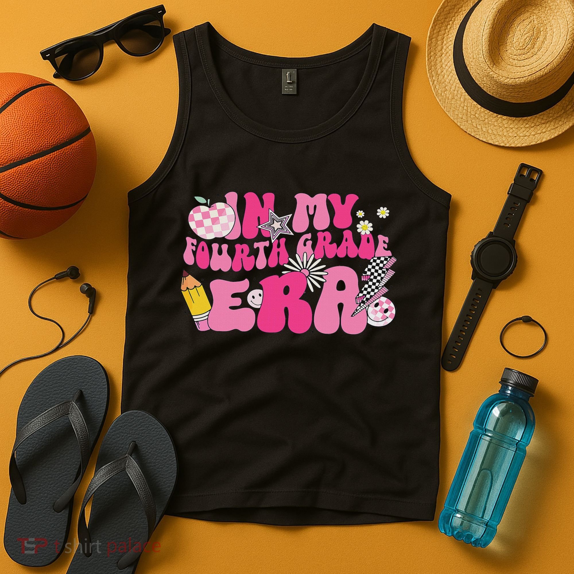 In My Fourth Grade Era Back To School 4th Grade Retro Groovy Tank Top