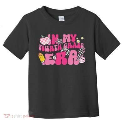 In My Fourth Grade Era Back To School 4th Grade Retro Groovy Toddler T-Shirt