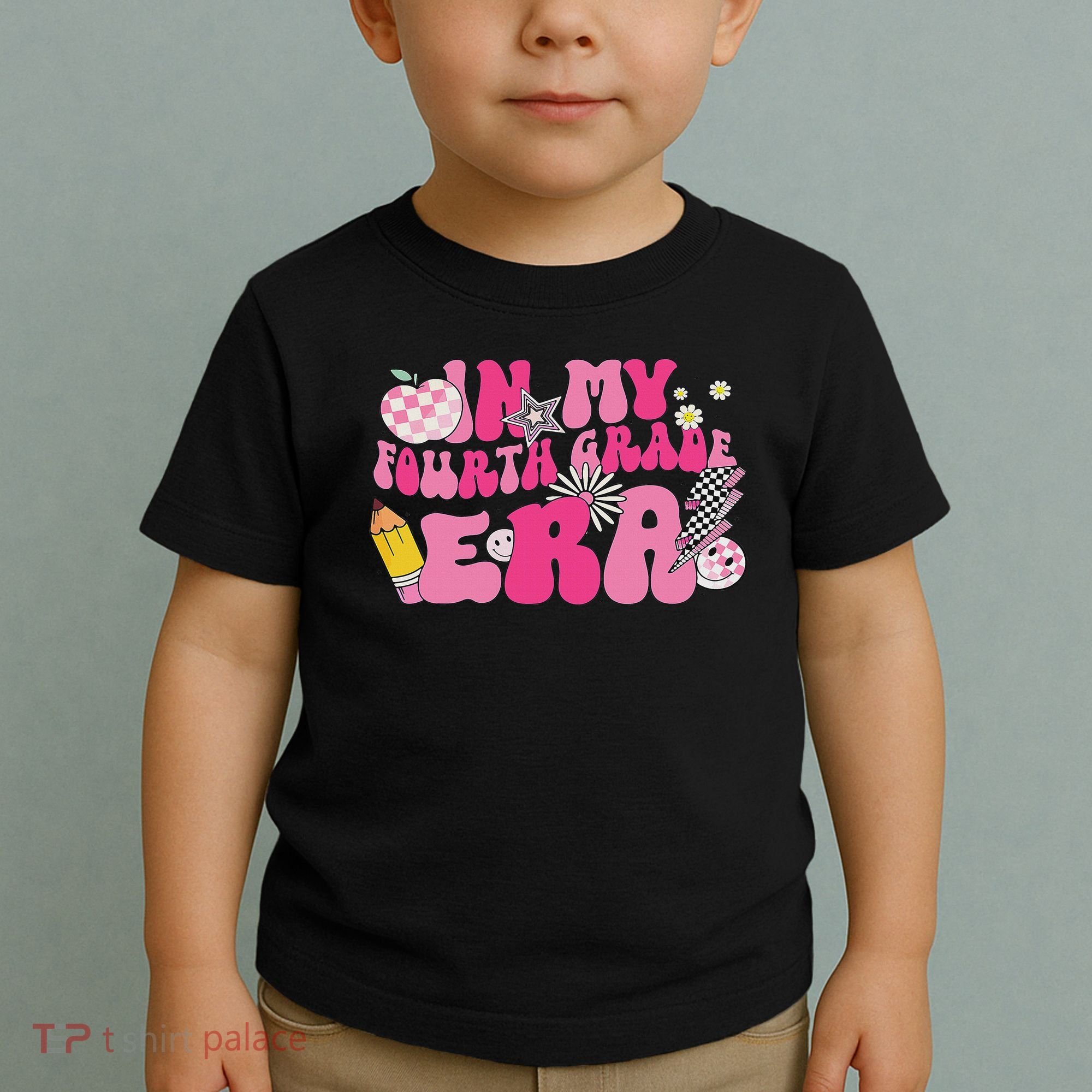 In My Fourth Grade Era Back To School 4th Grade Retro Groovy Toddler T-Shirt