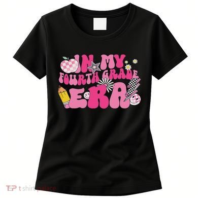 In My Fourth Grade Era Back To School 4th Grade Retro Groovy Women's T-Shirt