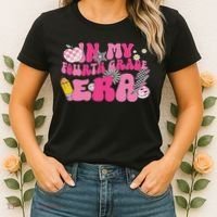In My Fourth Grade Era Back To School 4th Grade Retro Groovy Women's T-Shirt thumb 2