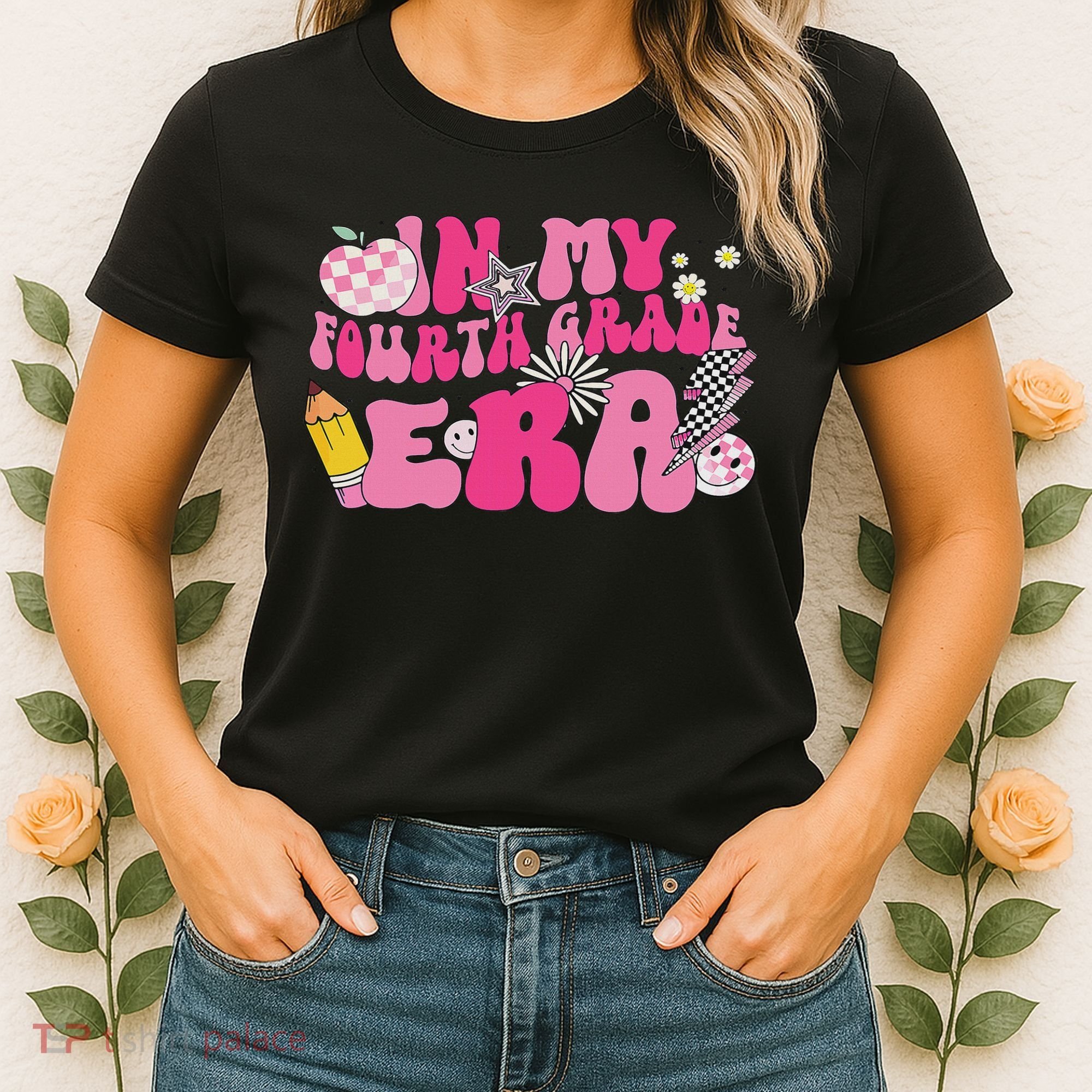 In My Fourth Grade Era Back To School 4th Grade Retro Groovy Women's T-Shirt