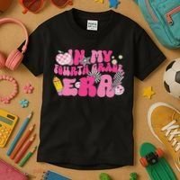 In My Fourth Grade Era Back To School 4th Grade Retro Groovy Kids T-Shirt thumb 3