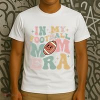 In My Football Mom Era Retro Groovy Football Mom T-Shirt thumb 3
