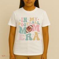 In My Football Mom Era Retro Groovy Football Mom T-Shirt thumb 4