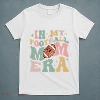 In My Football Mom Era Retro Groovy Football Mom T-Shirt thumb 5