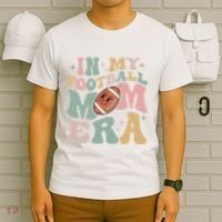 In My Football Mom Era Retro Groovy Football Mom T-Shirt thumb 6