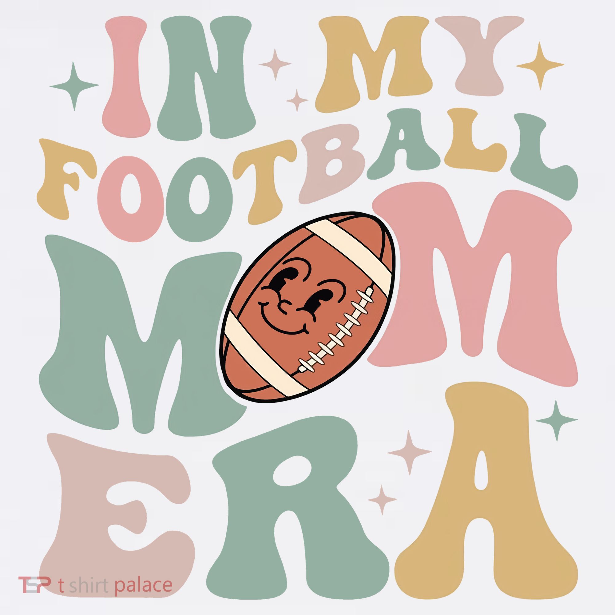 In My Football Mom Era Retro Groovy Football Mom Women's Tank Top