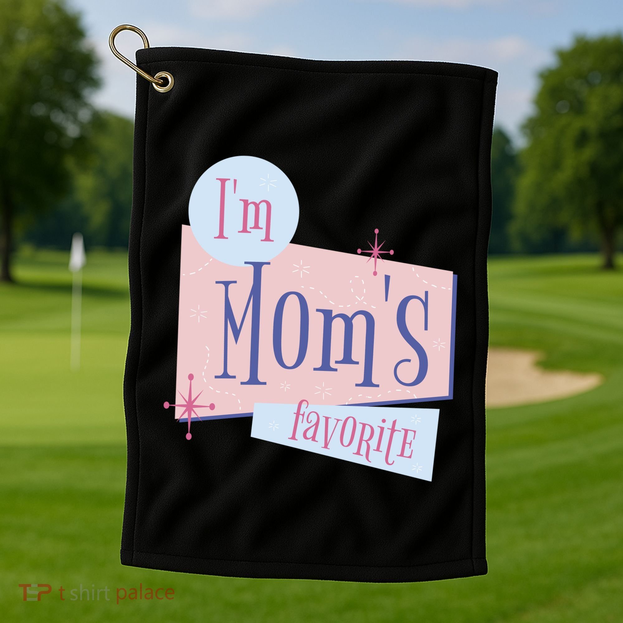 I'm Mom's Favorite Retro Golf Towel