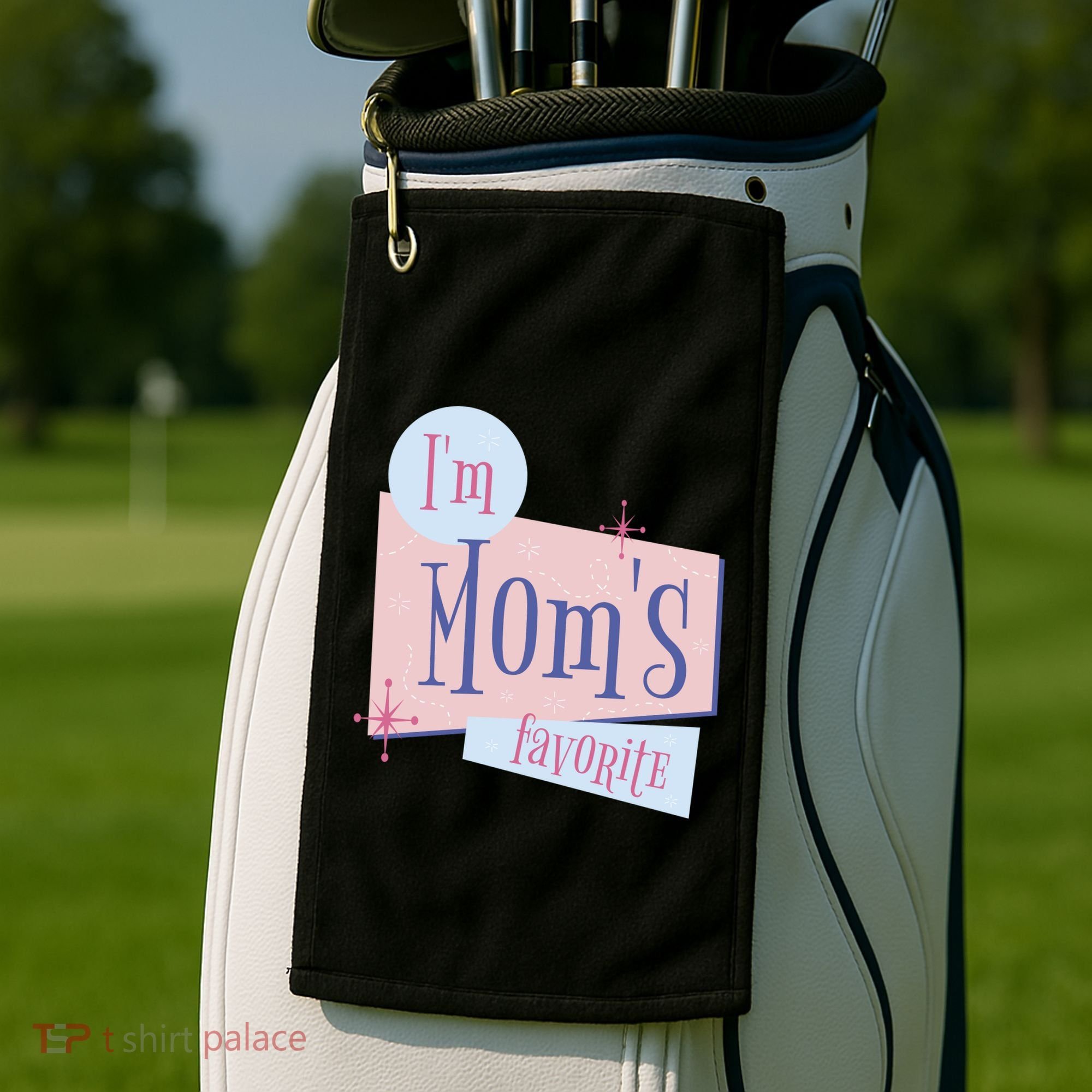 I'm Mom's Favorite Retro Golf Towel