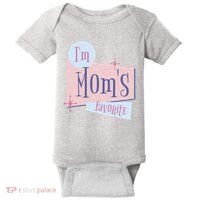 I'm Mom's Favorite Retro Baby Bodysuit thumb 0