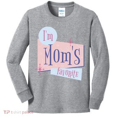 I'm Mom's Favorite Retro Kids Long Sleeve Shirt