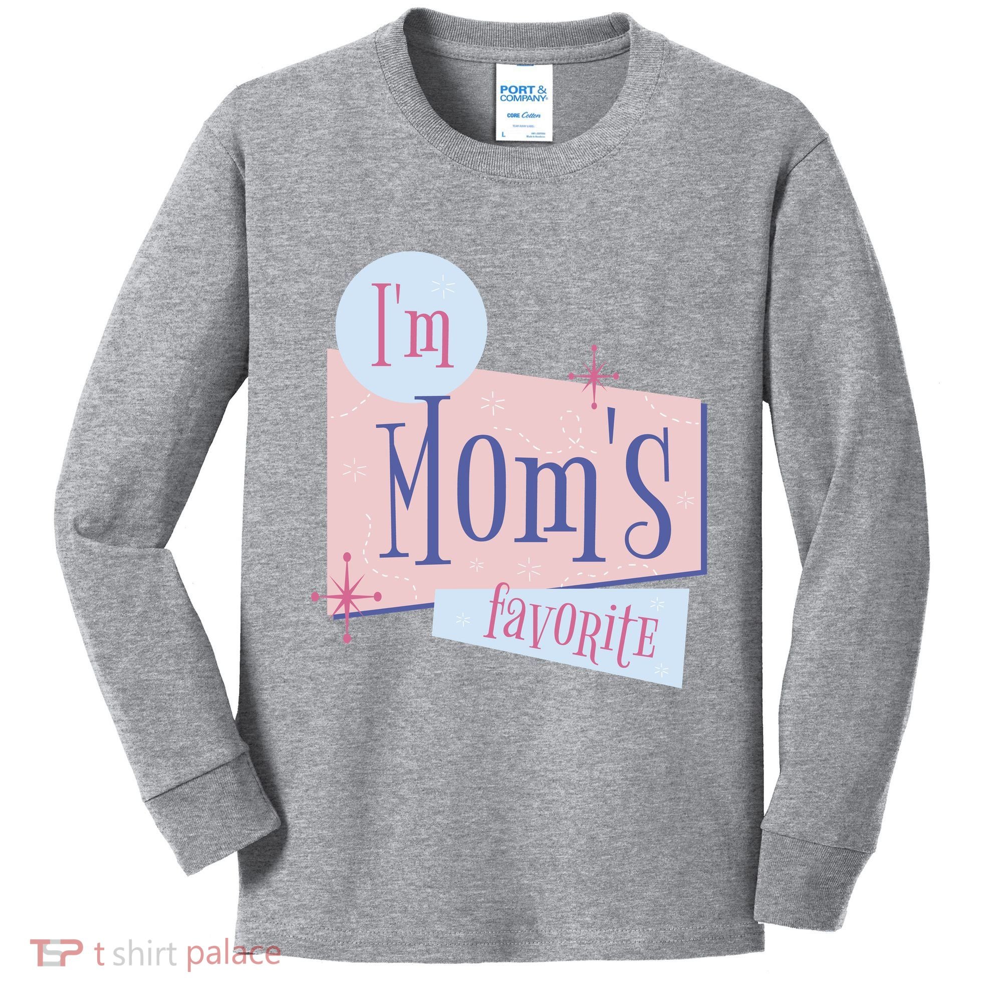 I'm Mom's Favorite Retro Kids Long Sleeve Shirt