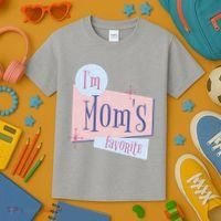 I'm Mom's Favorite Retro Kids T-Shirt thumb 3