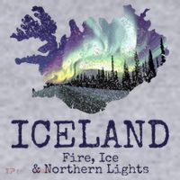 Iceland Map Fire Ice Northern Light Icelandic Souvenir Women's Sweatshirt thumb 2