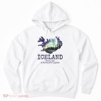 Iceland Map Fire Ice Northern Light Icelandic Souvenir Hoodie thumb 0