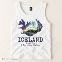 Iceland Map Fire Ice Northern Light Icelandic Souvenir Tank Top thumb 2