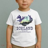 Iceland Map Fire Ice Northern Light Icelandic Souvenir Toddler T-Shirt thumb 2