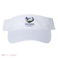 Iceland Map Fire Ice Northern Light Icelandic Souvenir Visor thumb 0