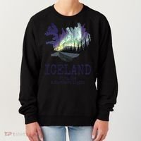 Iceland Map Fire Ice Northern Light Icelandic Souvenir Women's Sweatshirt thumb 0