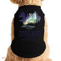 Iceland Map Fire Ice Northern Light Icelandic Souvenir Doggie Tank thumb 0