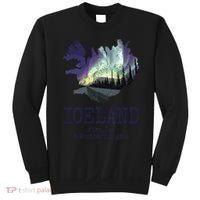 Iceland Map Fire Ice Northern Light Icelandic Souvenir Sweatshirt thumb 0