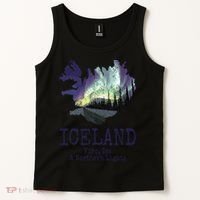 Iceland Map Fire Ice Northern Light Icelandic Souvenir Tank Top thumb 2