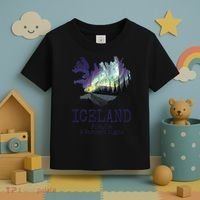 Iceland Map Fire Ice Northern Light Icelandic Souvenir Toddler T-Shirt thumb 3