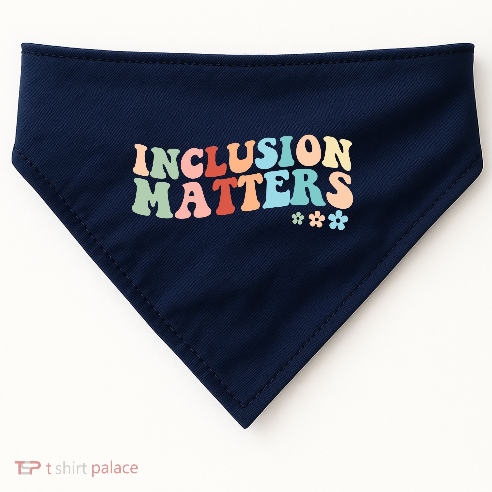 Inclusion Matters Floral Love Acceptance USA-Made Doggie Bandana