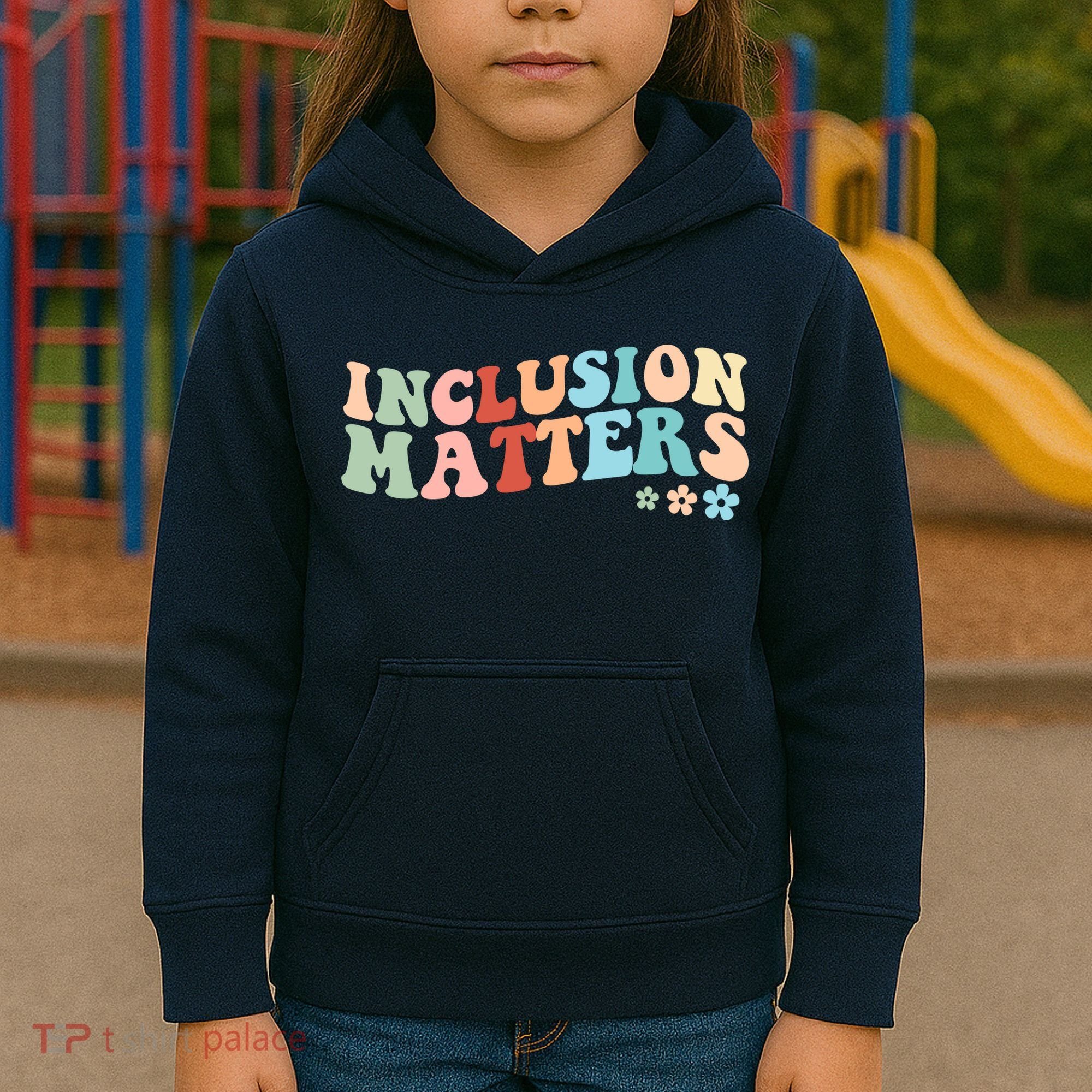 Inclusion Matters Floral Love Acceptance Kids Hoodie