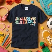 Inclusion Matters Floral Love Acceptance Kids T-Shirt thumb 3
