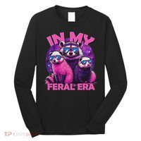 In My Feral Era Awesome Raccoon Cringe Meme Funny Raccoon Long Sleeve Shirt thumb 0