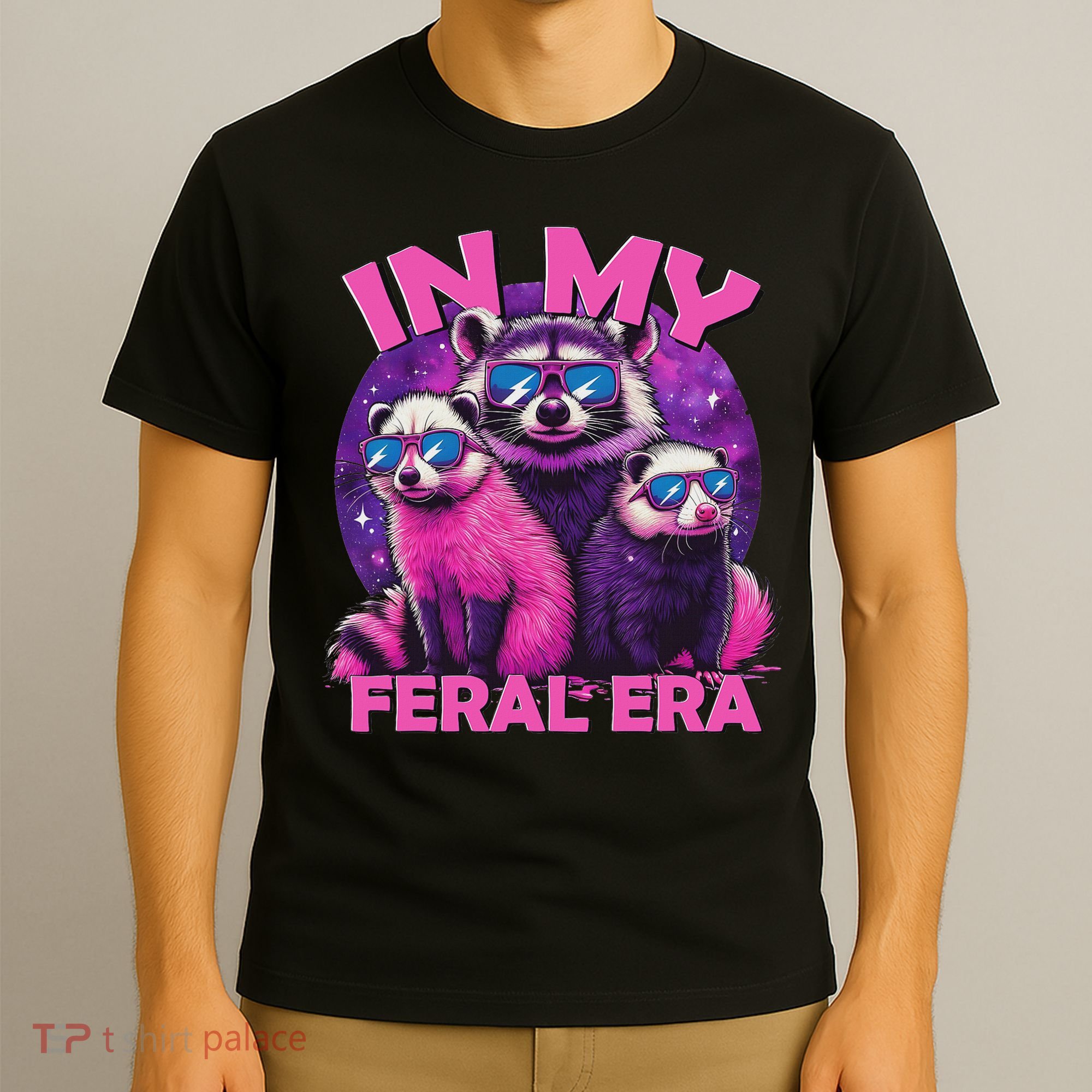 In My Feral Era Awesome Raccoon Cringe Meme Funny Raccoon T-Shirt