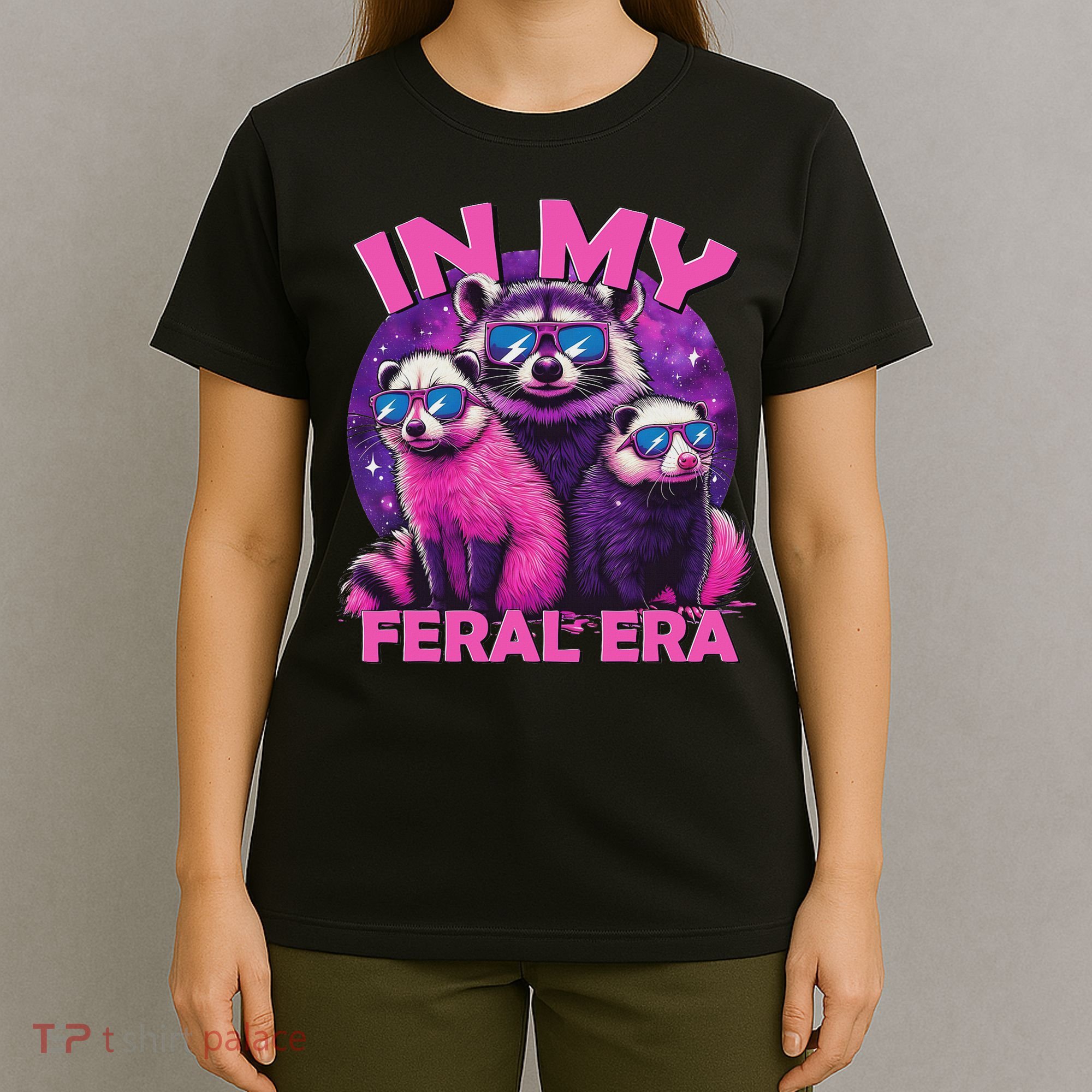 In My Feral Era Awesome Raccoon Cringe Meme Funny Raccoon T-Shirt