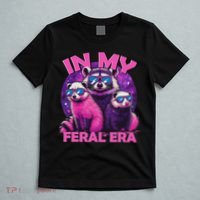 In My Feral Era Awesome Raccoon Cringe Meme Funny Raccoon T-Shirt thumb 5