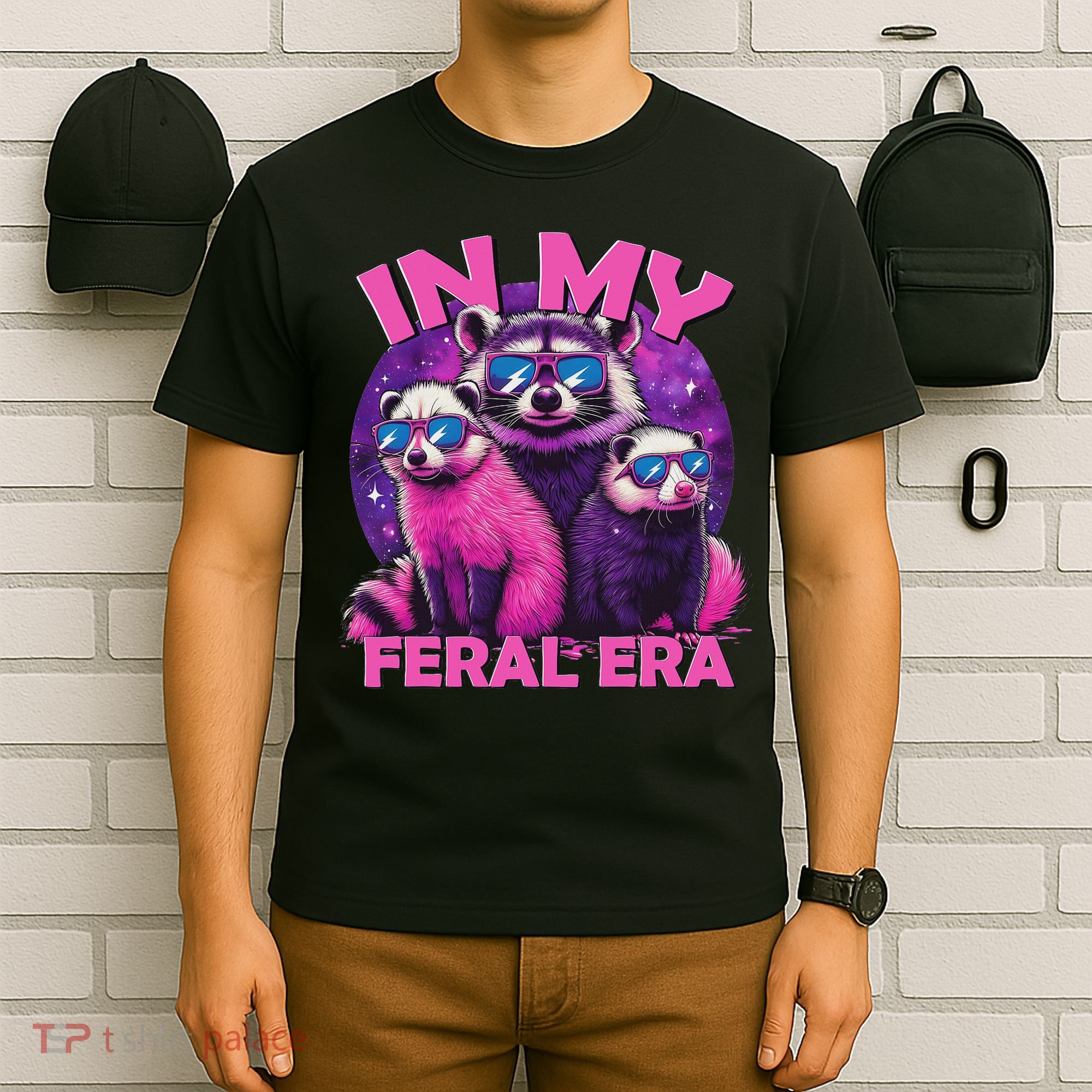 In My Feral Era Awesome Raccoon Cringe Meme Funny Raccoon T-Shirt