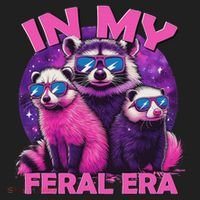 In My Feral Era Awesome Raccoon Cringe Meme Funny Raccoon Hat thumb 2