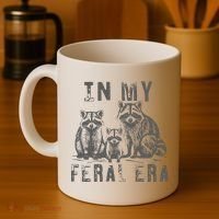 In My Feral Era Racoons Meme Coffee Mug thumb 4