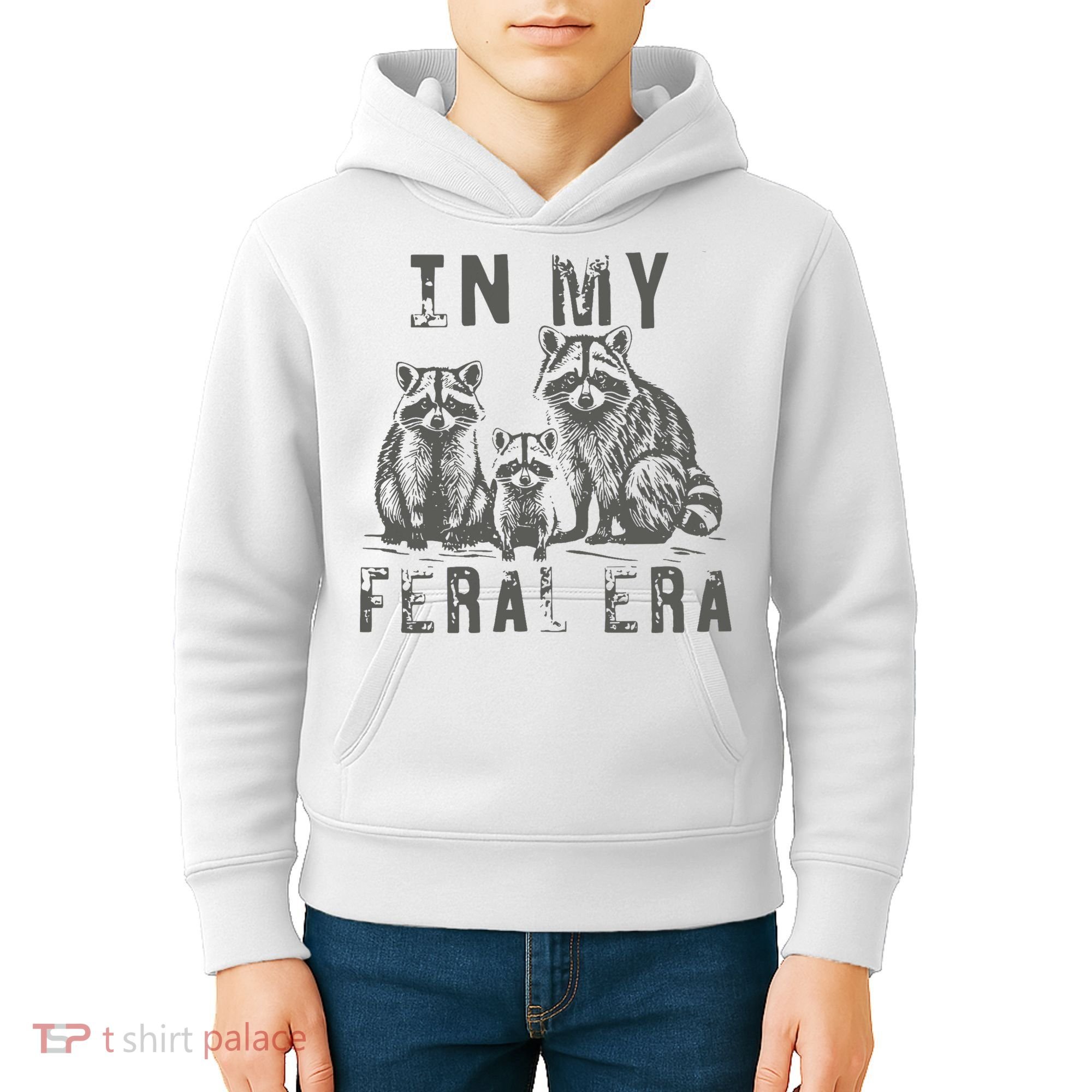 In My Feral Era Racoons Meme Kids Hoodie