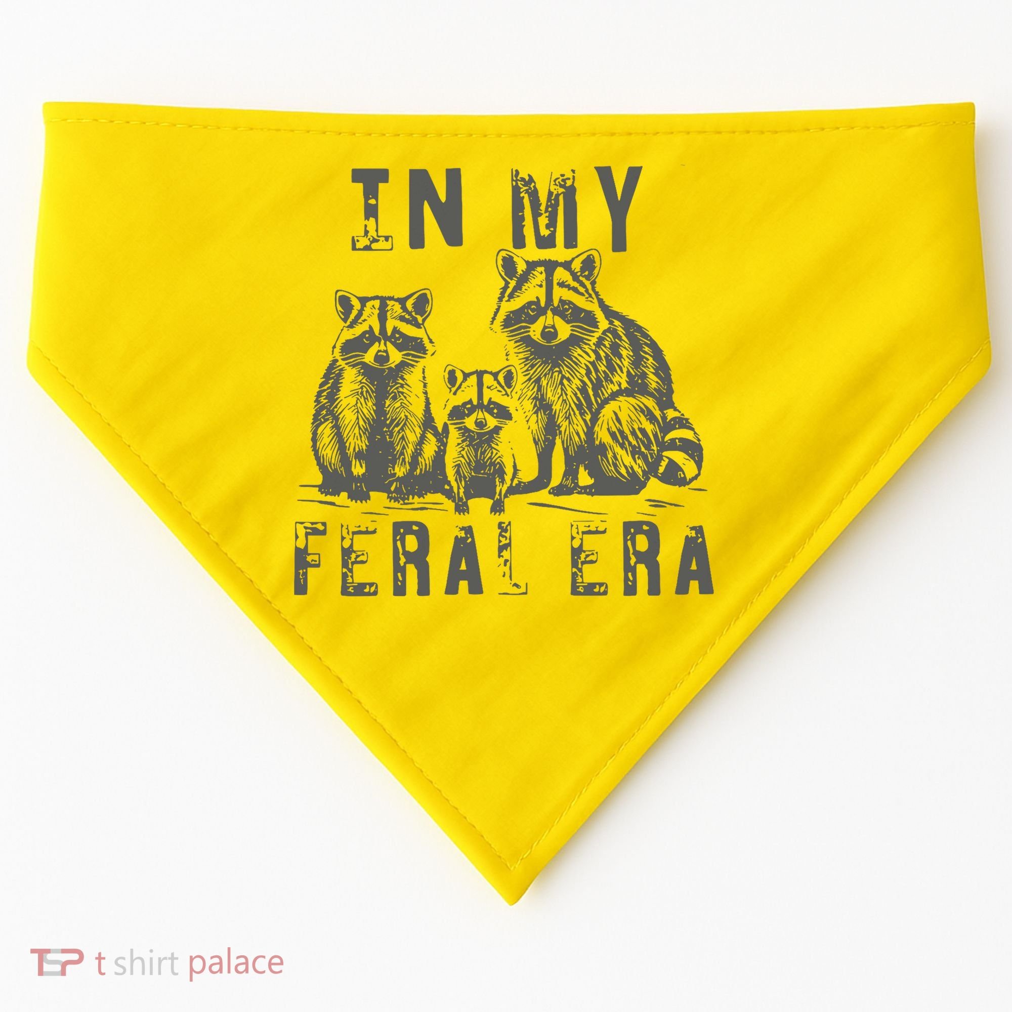 In My Feral Era Racoons Meme USA-Made Doggie Bandana