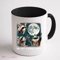 In My Feral Era Raccoon Coffee Mug thumb 1