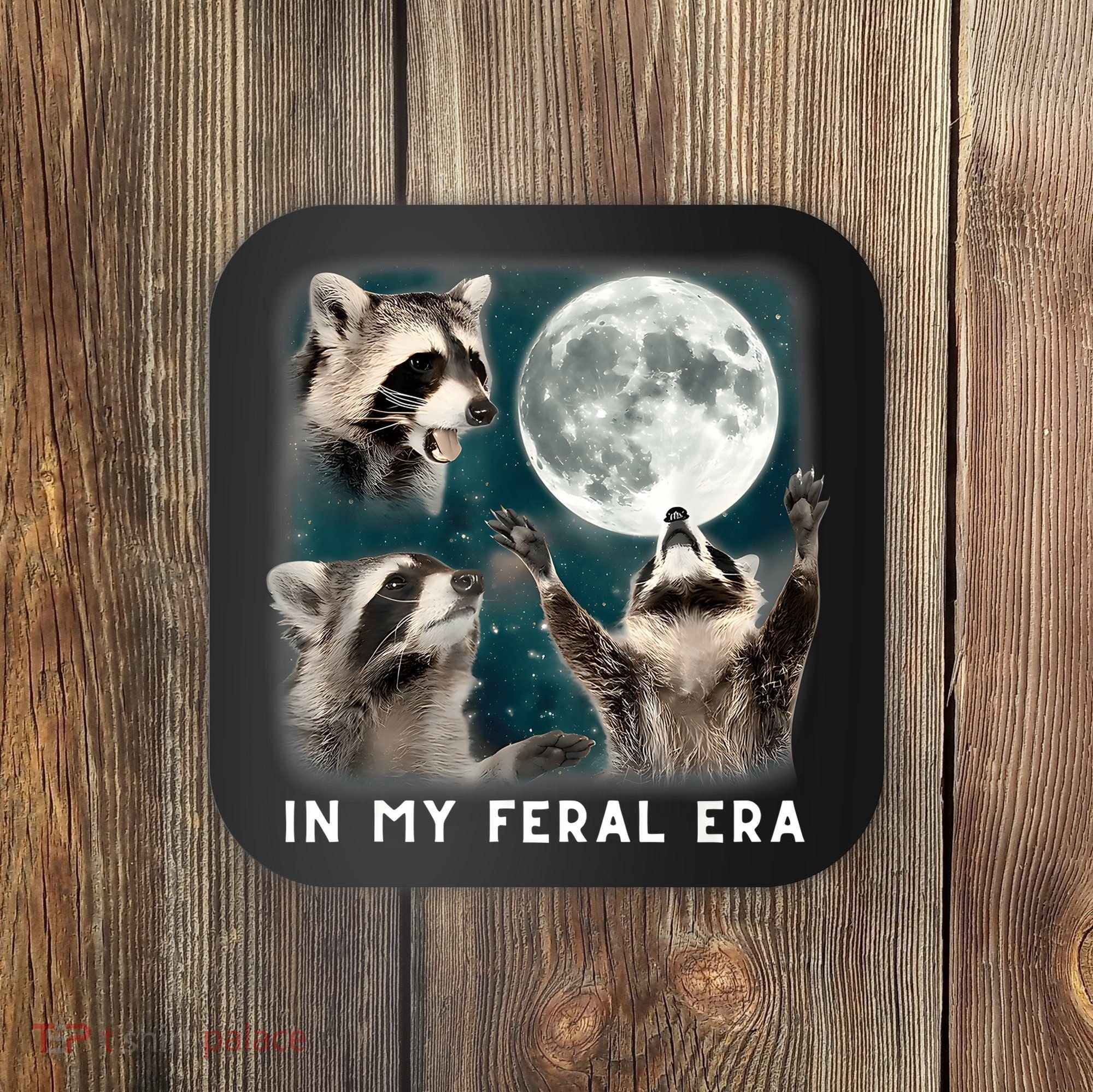 In My Feral Era Raccoon Coaster