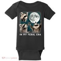 In My Feral Era Raccoon Baby Bodysuit thumb 0