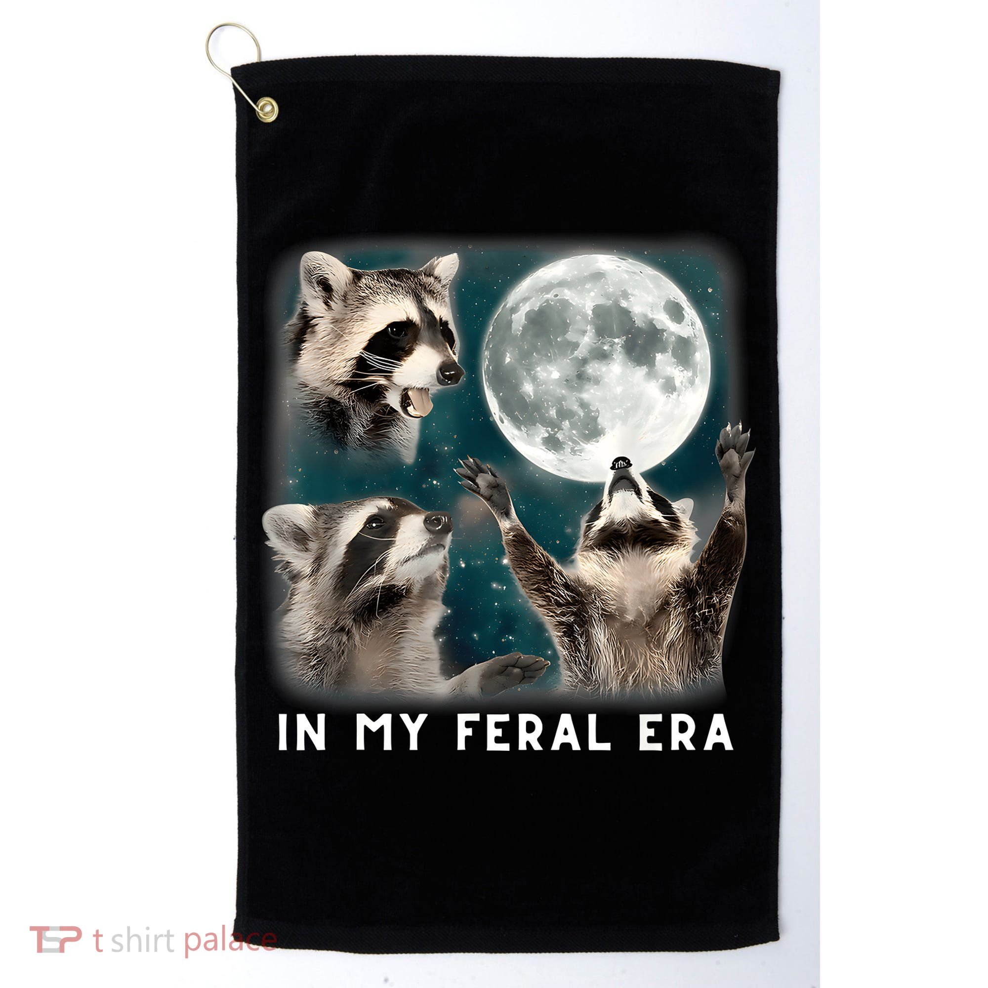 In My Feral Era Raccoon Golf Towel