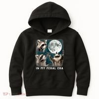 In My Feral Era Raccoon Kids Hoodie thumb 0
