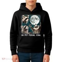 In My Feral Era Raccoon Kids Hoodie thumb 4