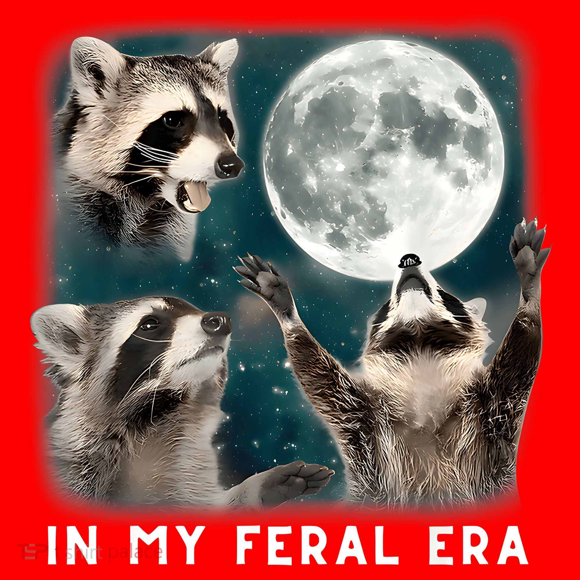 In My Feral Era Raccoon Santa Hat