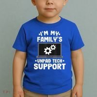 IM My FamilyS Unpaid Tech Support Funny Computer Engineer Toddler T-Shirt thumb 2